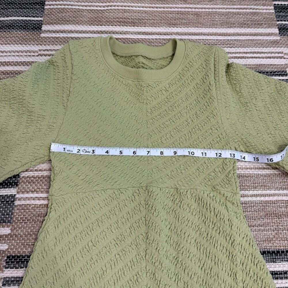 Free People Women's Gabby Seamless Midi Dress Long Sleeve Open Back Green Sz M/L - Picture 11 of 13